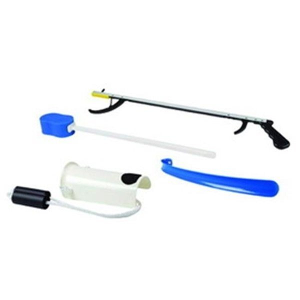 Fabrication Enterprises 86-0070 Hip Kit No 1 - 26 in. Reacher; Contoured Sponge; Sock & Stocking Aid; 18 in. Plastic Shoehorn, Fabrication Enterprises, Mfr#: 86-0070